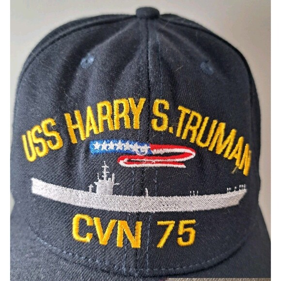 USS HARRY S. TRUMAN CVN 75 The Corps US Navy Baseball Cap Snapback Adjustable - Picture 2 of 7